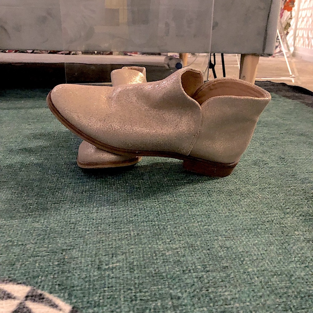 Champagne Gold Sparkle Splendid Ankle Booties